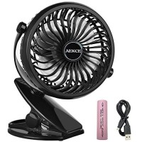 Battery Operated Fan Clip On Fan Portable 2600mAh Rechargeable Desk Fan for Baby Stroller  Car Gym Home Office Seabeach Outdoor Traveling and Camping(Enhanced Airflow  Lower Noise) - B07BBN3X44